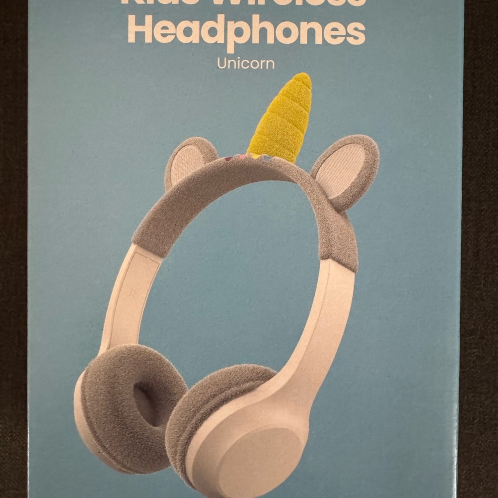 Target Kids Wireless Headphones - Gray and Yellow Unicorn